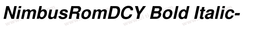 NimbusRomDCY Bold Italic字体转换
